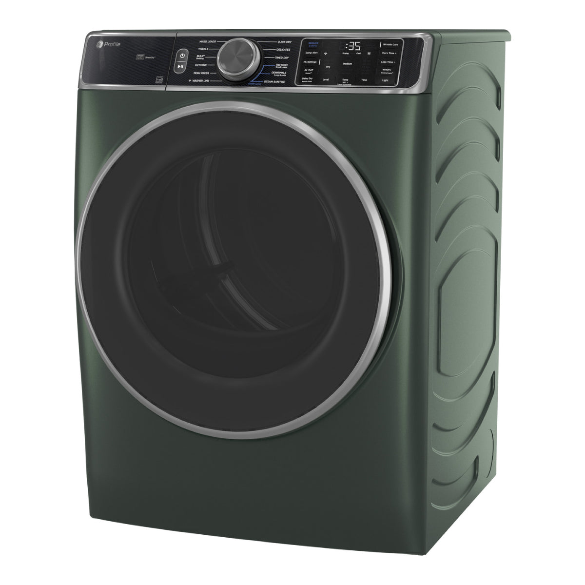 GE Profile PFD95ESPWGN 7.8 cu. ft. Front Load Electric Dryer with Steam and Sanitize Cycle - Jade Green