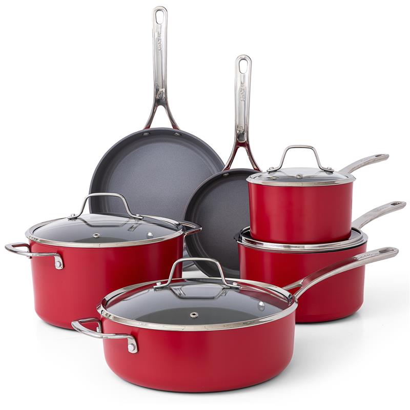 Gibson Sur La Table Angelie Nonstick Cookware Set (10-Piece)