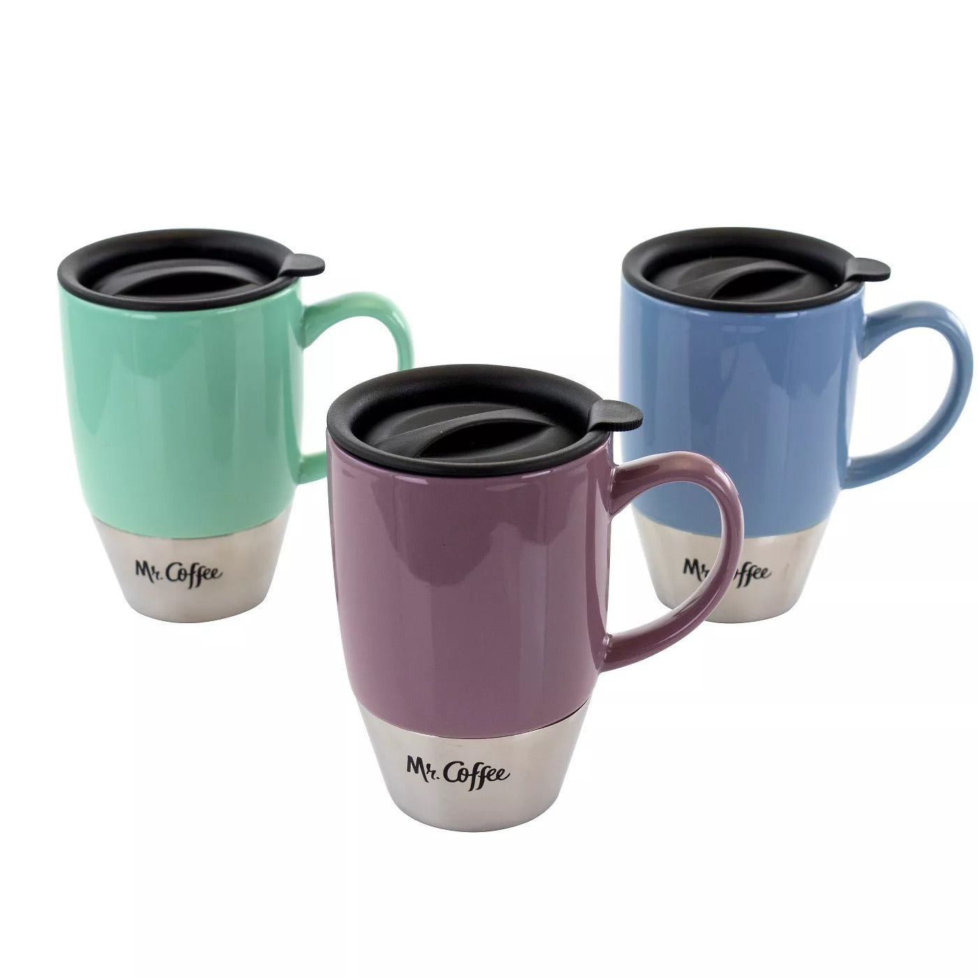 Mr. Coffee Couplet Pastel 15oz Travel Cup with Lid