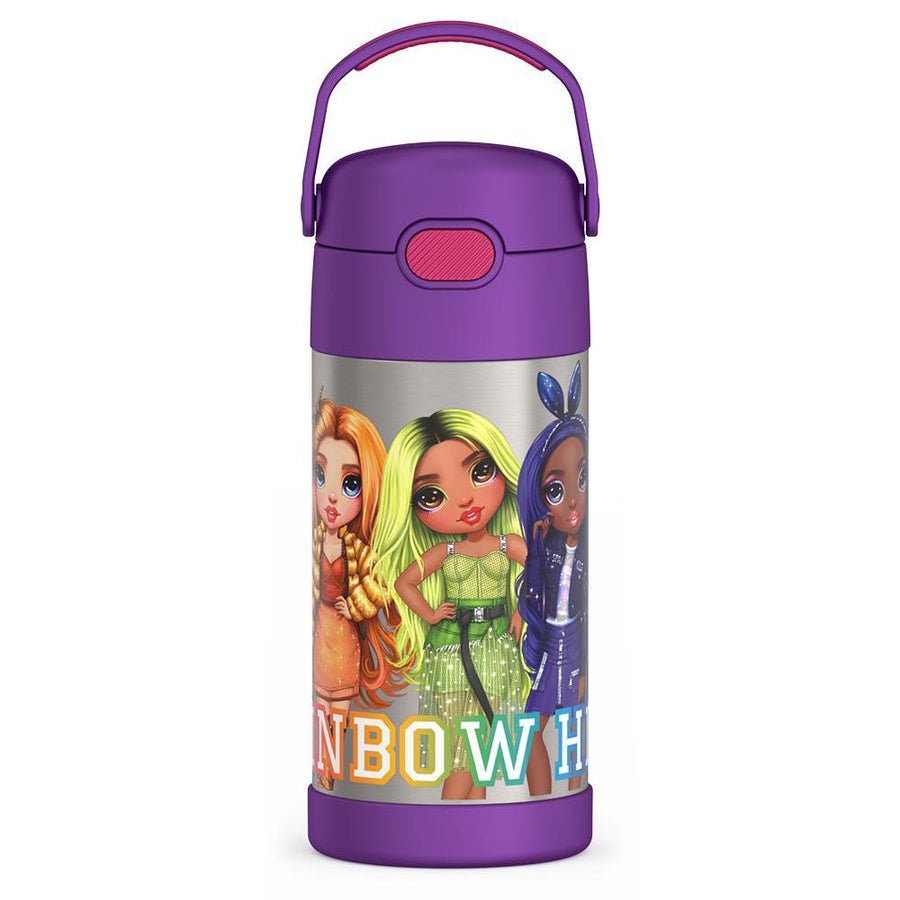 Thermos Funtainer Rainbow High 12 oz Water Bottle with Straw - Purple