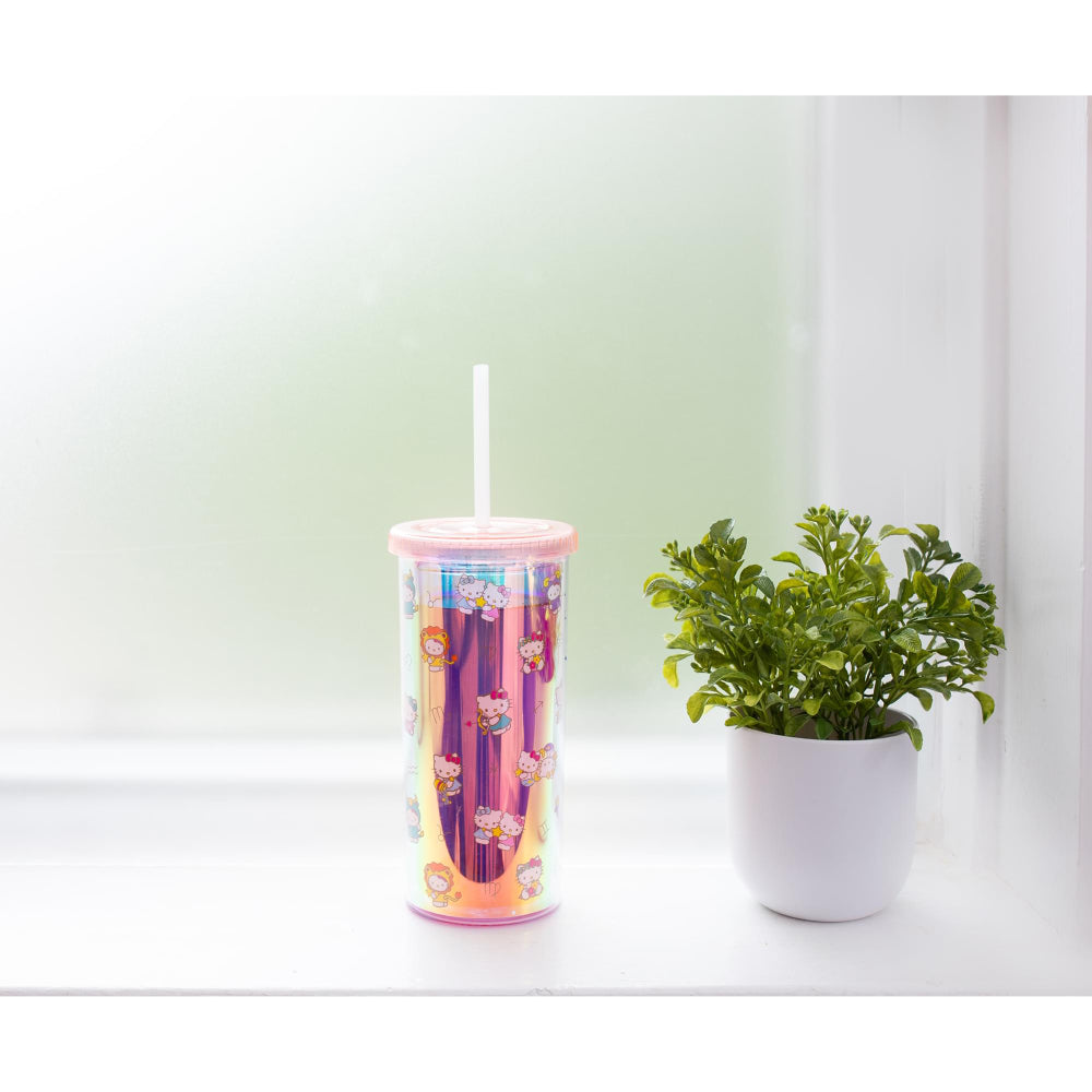 Sanrio Hello Kitty 20 oz Zodiac Carnival Cup with Lid and Straw - Multicolor