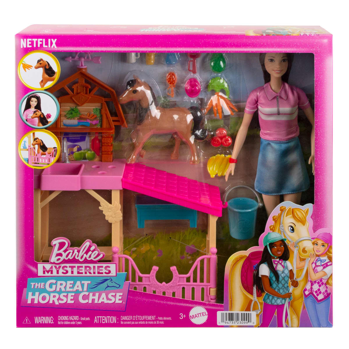 Barbie Mysteries The Great Horse Chase Stable Playset with Fashion Doll