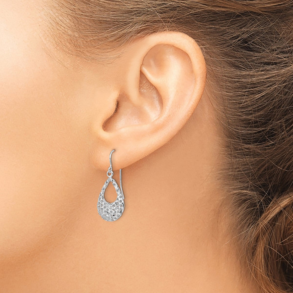 14K Leslie's Women's Shepherd Drop and Dangle Earrings in Rhodium Plating -over 14K White Gold