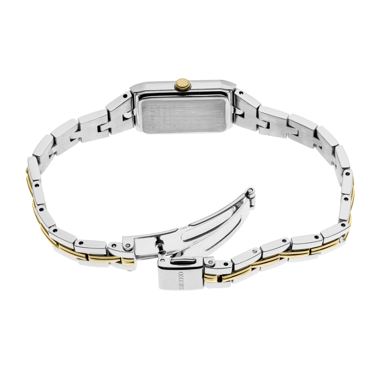 Seiko Essentials Women's 15.5mm Two-Tone Bracelet Watch - Black Dial