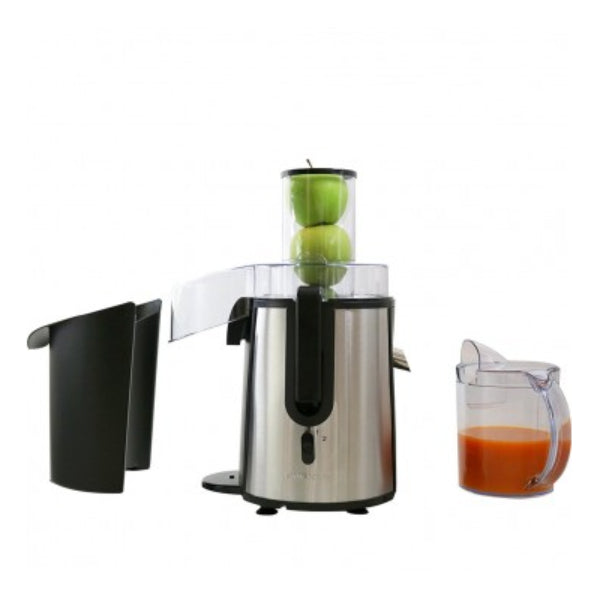Ovente JE7607BR 700-Watt Wide Mouth Cold Press Juicer - Silver/Black