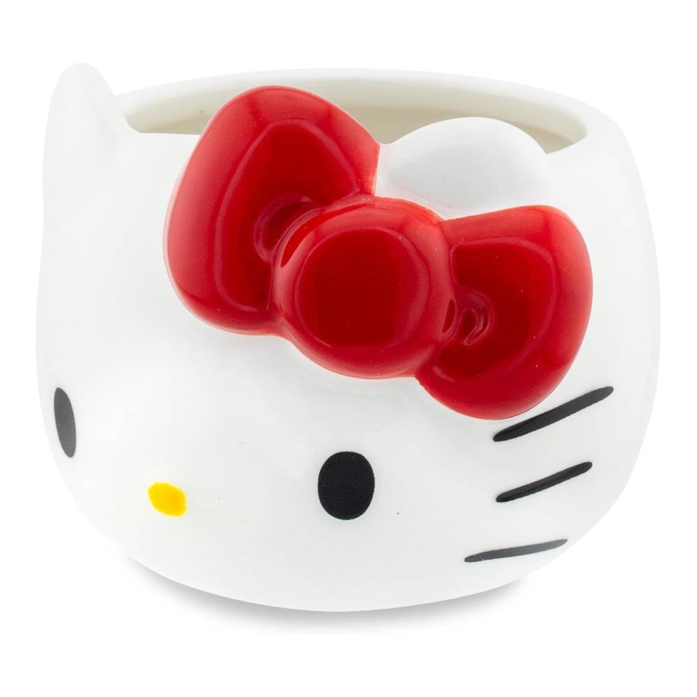 Sanrio Hello Kitty Red Bow 3 oz Sculpted Ceramic Mini Mug - White/Red