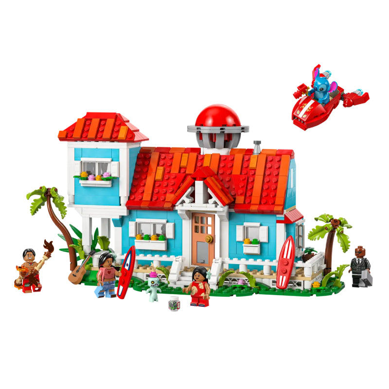 LEGO Disney Lilo and Stitch Beach House Building Toy Set (834-Piece)
