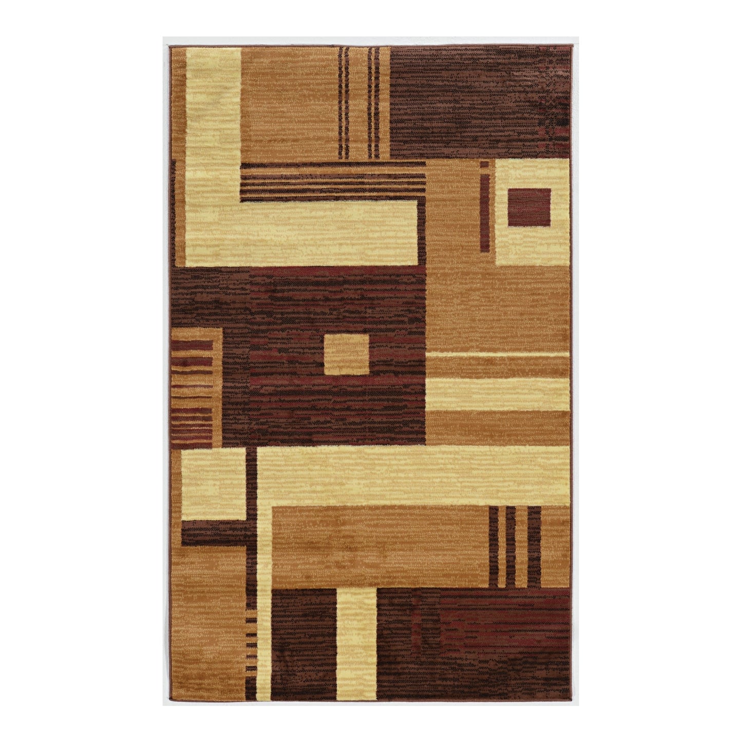 Powell Capri 4' x 7' Rectangle Rug, Burgundy/Beige