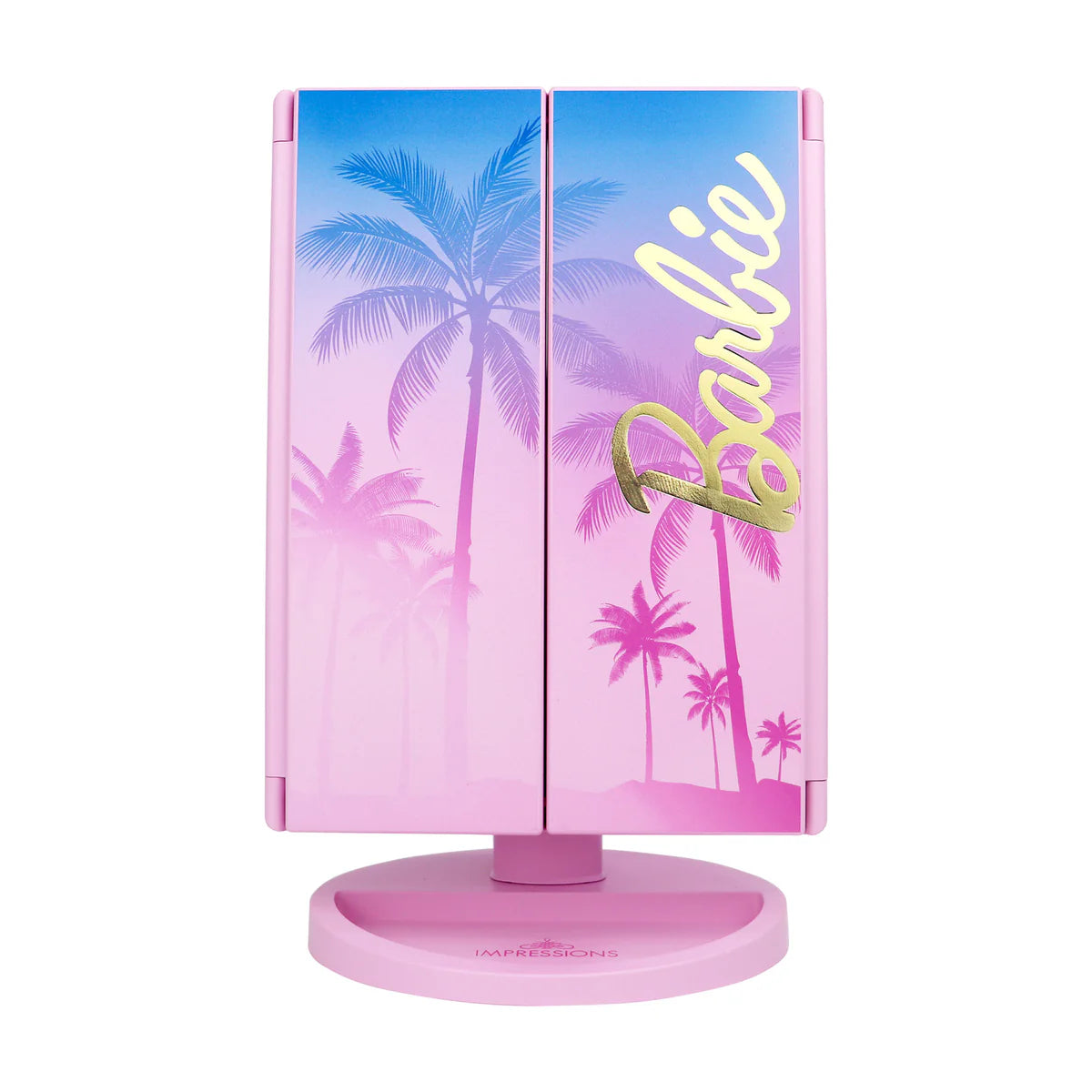 Impressions Vanity Trifold LED Makeup Mirror with Magnification - Tri-Tone