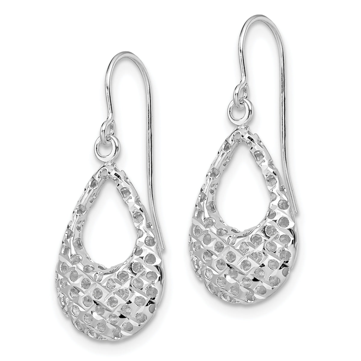 14K Leslie's Women's Shepherd Drop and Dangle Earrings in Rhodium Plating -over 14K White Gold