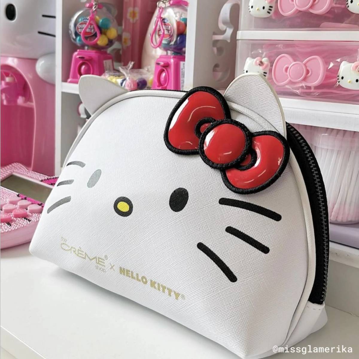 The Creme Shop X Hello Kitty Travel Makeup Pouch - White/Red
