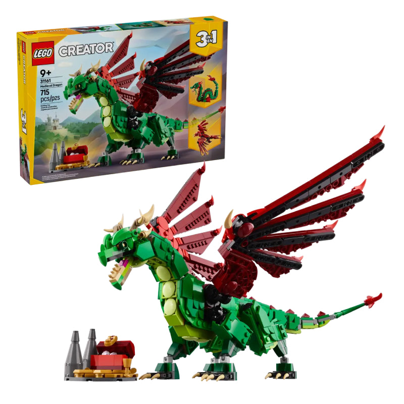 LEGO Creator 3-in-1 Medieval Dragon Building Toy Set (715-Pieces)