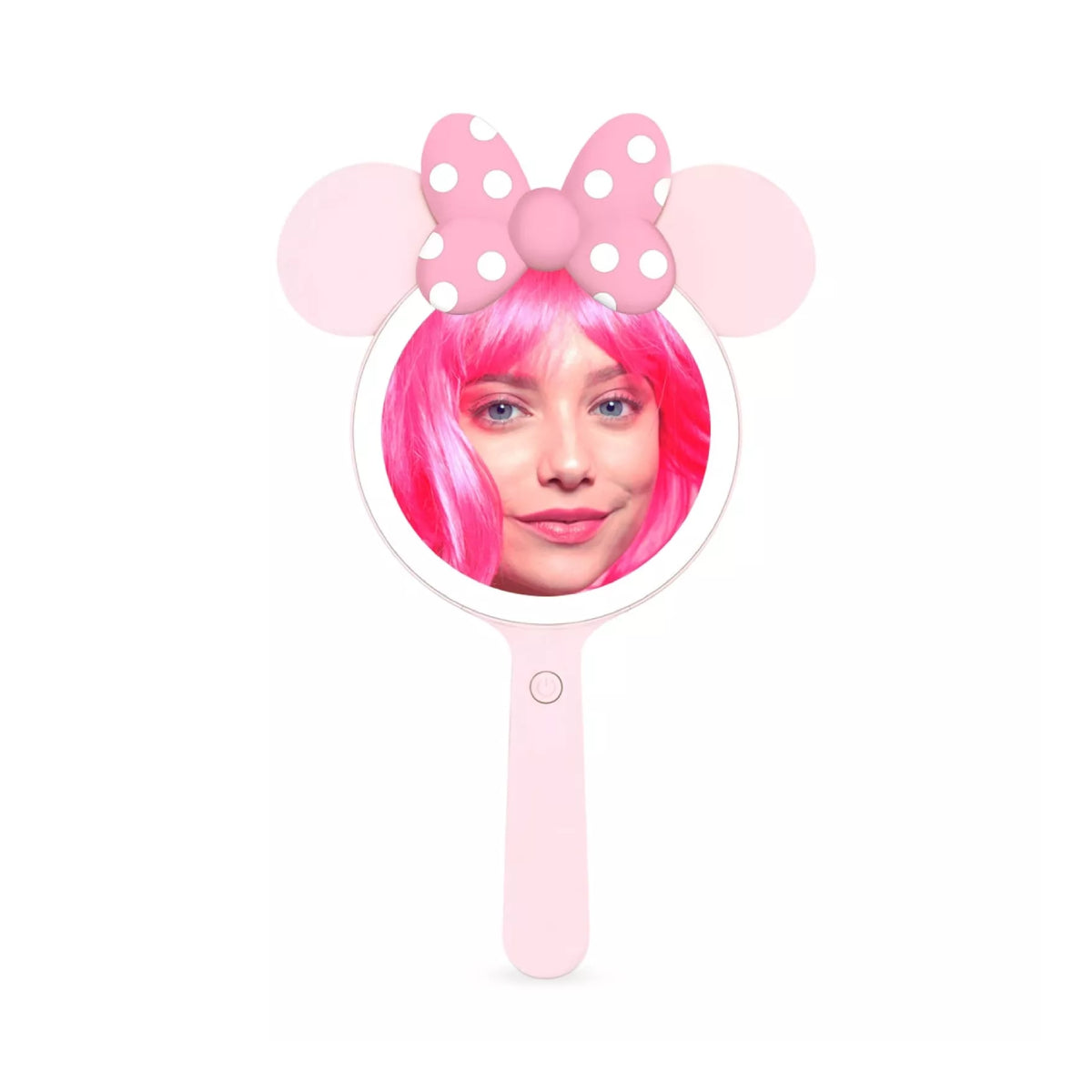 Impressions Vanity Minnie Mouse Bowtiful LED Handheld Makeup Mirror - Pink