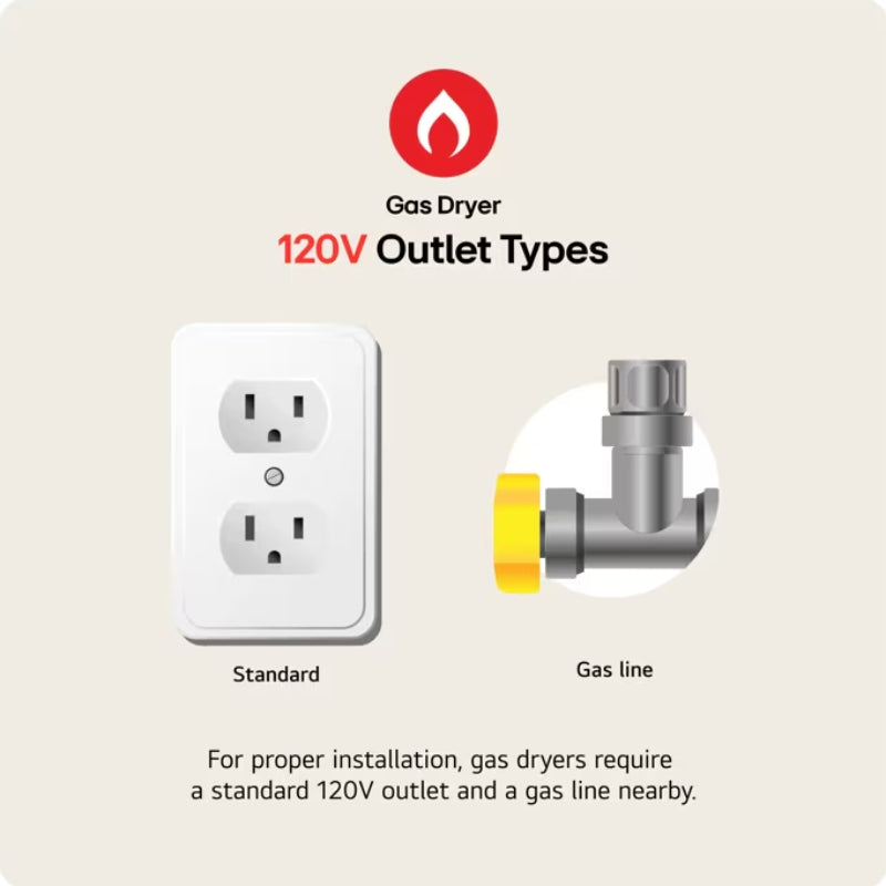 LG DLG6101M 7.3 cu. ft. Ultra Large Capacity Rear Control Gas Dryer - Monochrome Gray