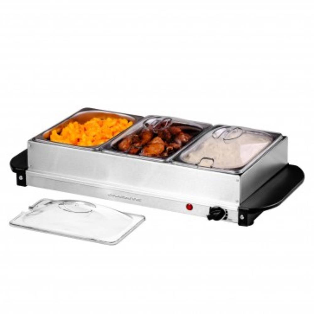 Ovente FW173S Electric Buffet Server with Warming Tray - Silver