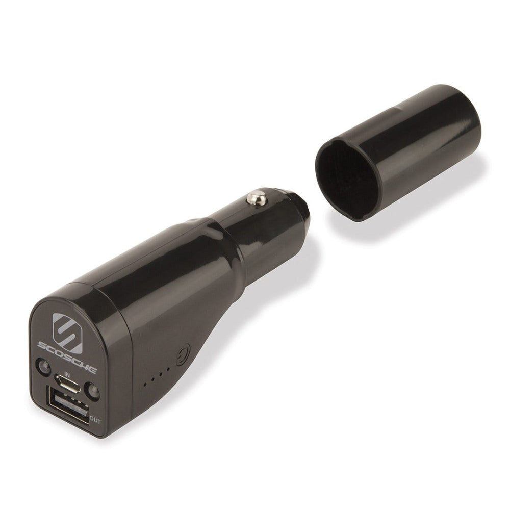 Scosche GoBat 2600 3-in-1 Power Bank with Emergency Flashlight, Black