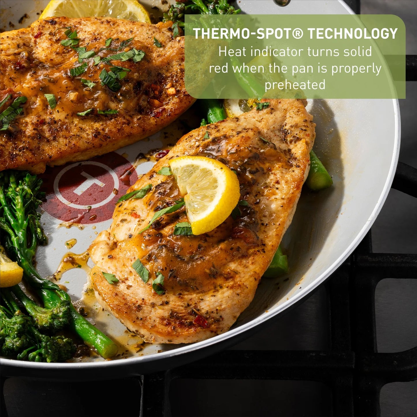 T-Fal Simply Cook Ceramic Fry Pan Set - Gray