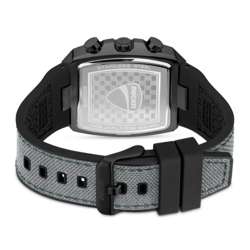 Ducati Men's 40mm Gray Strap Watch - Black Dial