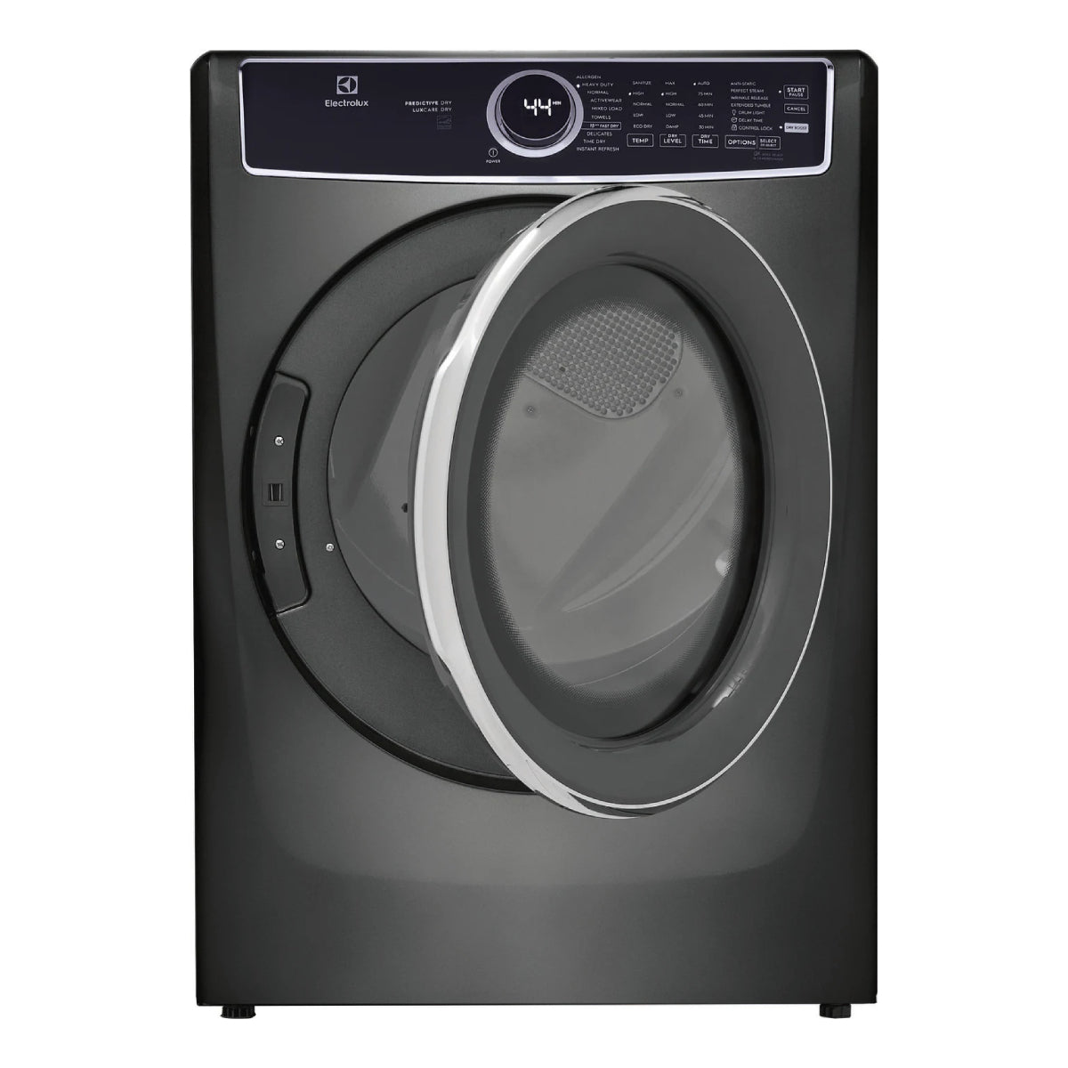 Secadora a gas apilable Electrolux ELFG7537AT de 8 pies cúbicos con sistema de secado a vapor y LuxCare - Titanio