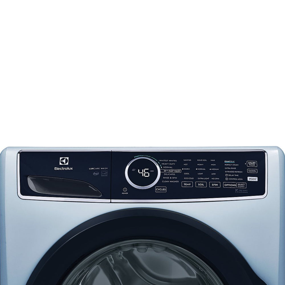 Lavadora de carga frontal Electrolux ELFW7437AG de 4,5 pies cúbicos con LuxCare Wash - Azul glaciar
