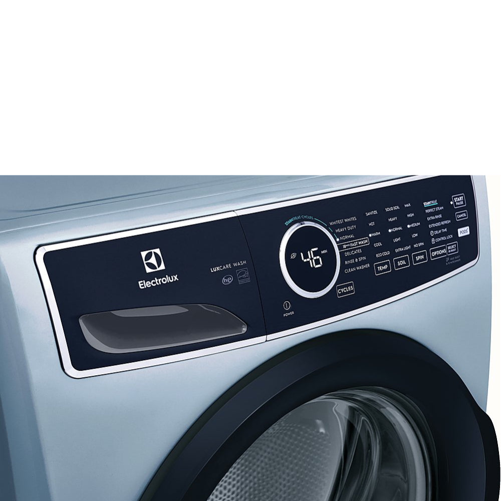 Lavadora de carga frontal Electrolux ELFW7437AG de 4,5 pies cúbicos con LuxCare Wash - Azul glaciar