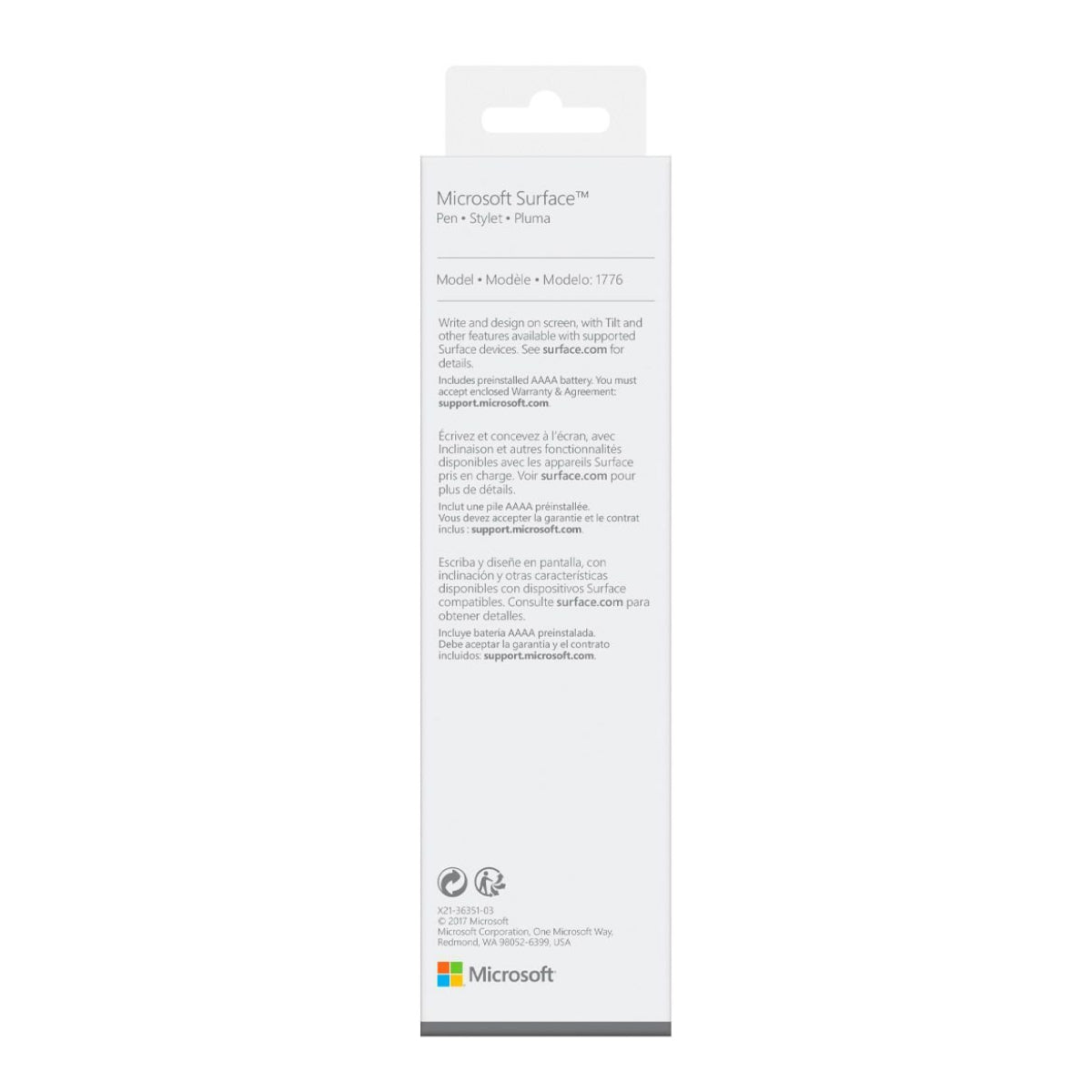 Microsoft EYU-00009 Surface Pen - Platinum - Curacao