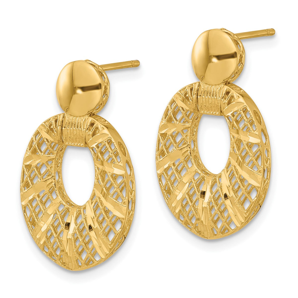 14K Leslie's Women's Diamond-Cut Drop and Dangle Earrings in 14K Yellow Gold