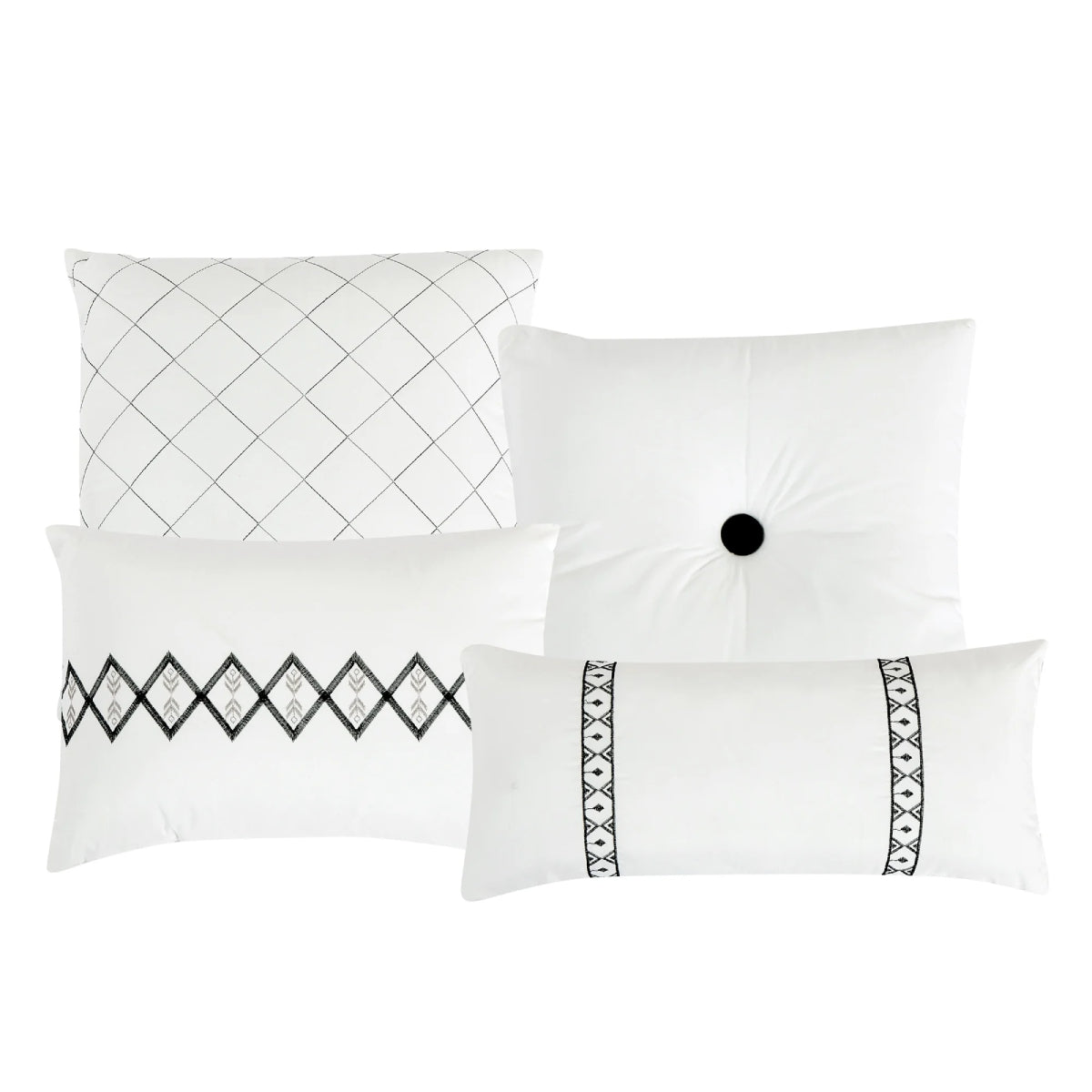 ESCA Laadan King Size Comforter Set (7- Pieces) - Black/White