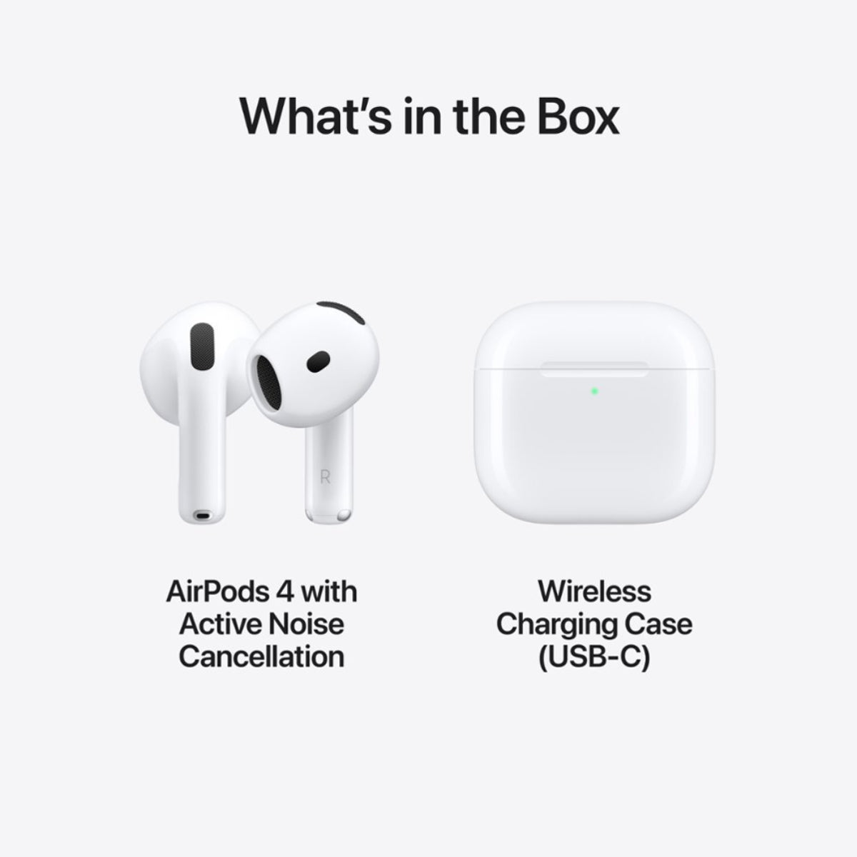 Apple - AirPods 4 with Active Noise Cancellation - White