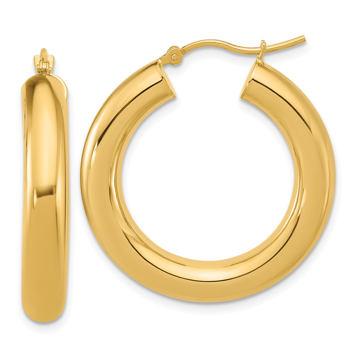 14K Leslie's Women's 5mm Hoop Earrings in 14k Yellow Gold