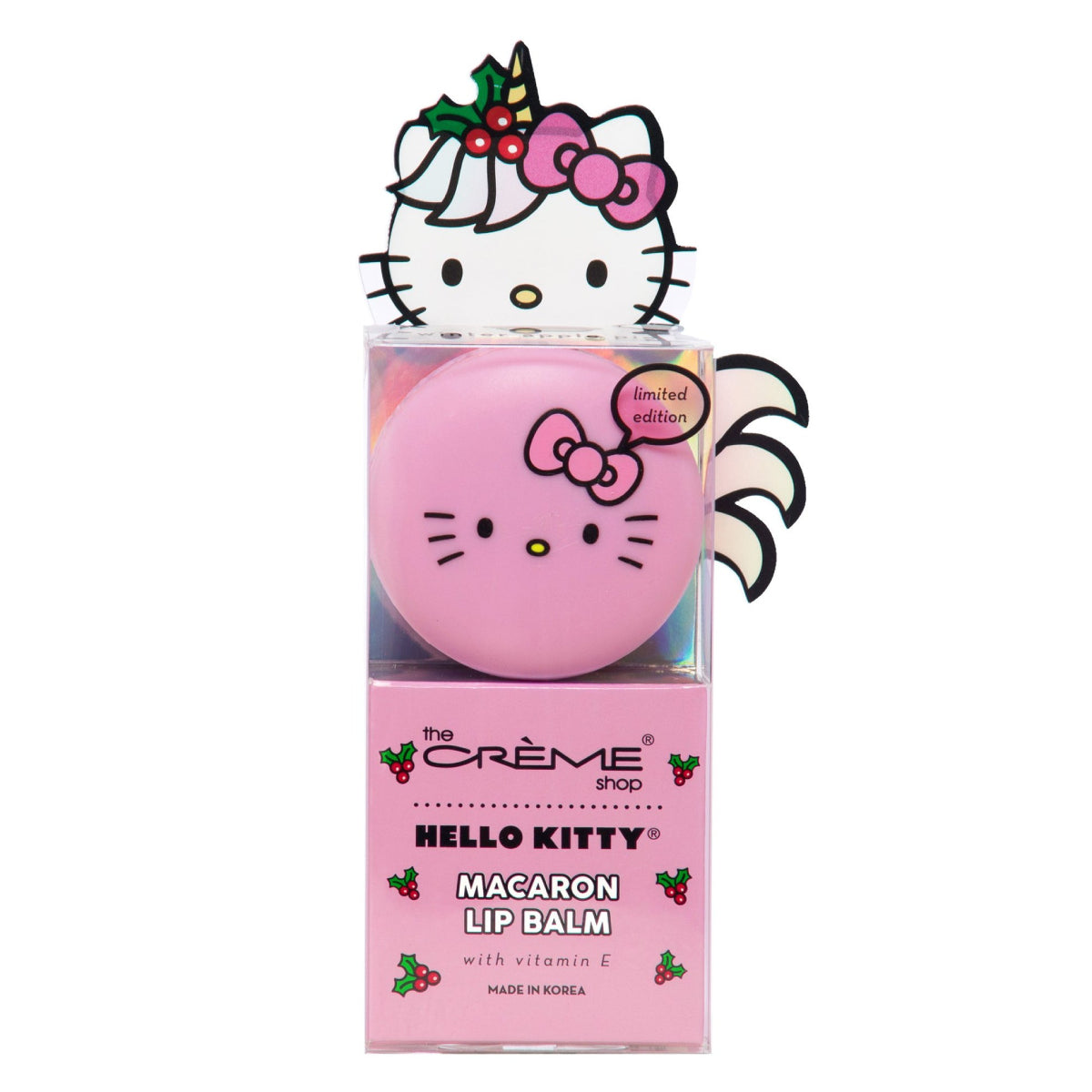 The Crème Shop x Hello Kitty Unicorn Holiday Macaron Lip Balm - Winter Apple Pie