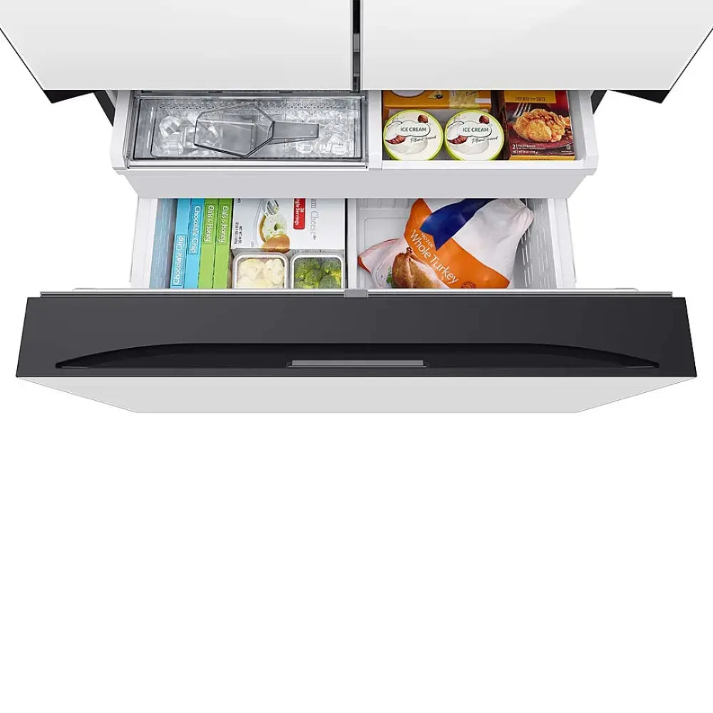 Samsung RF24BB620012 Bespoke 24 cu. ft. French Door Smart Refrigerator with AutoFill Water Pitcher - White Glass