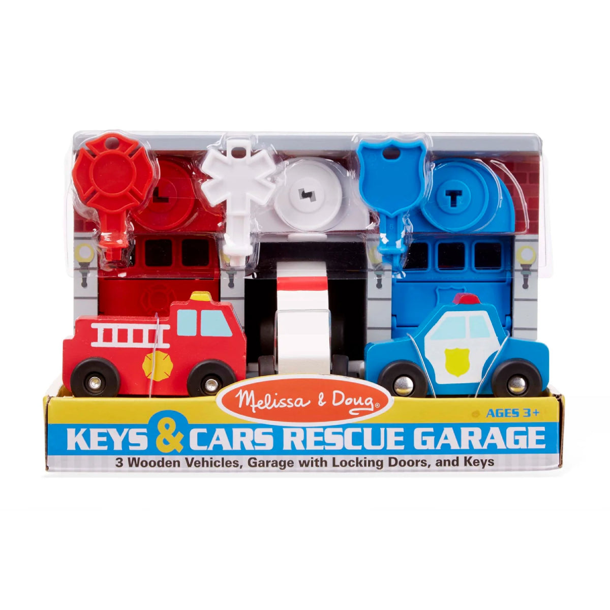 Melissa and Doug Keys and Cars Rescue Garage (4 Pieces)