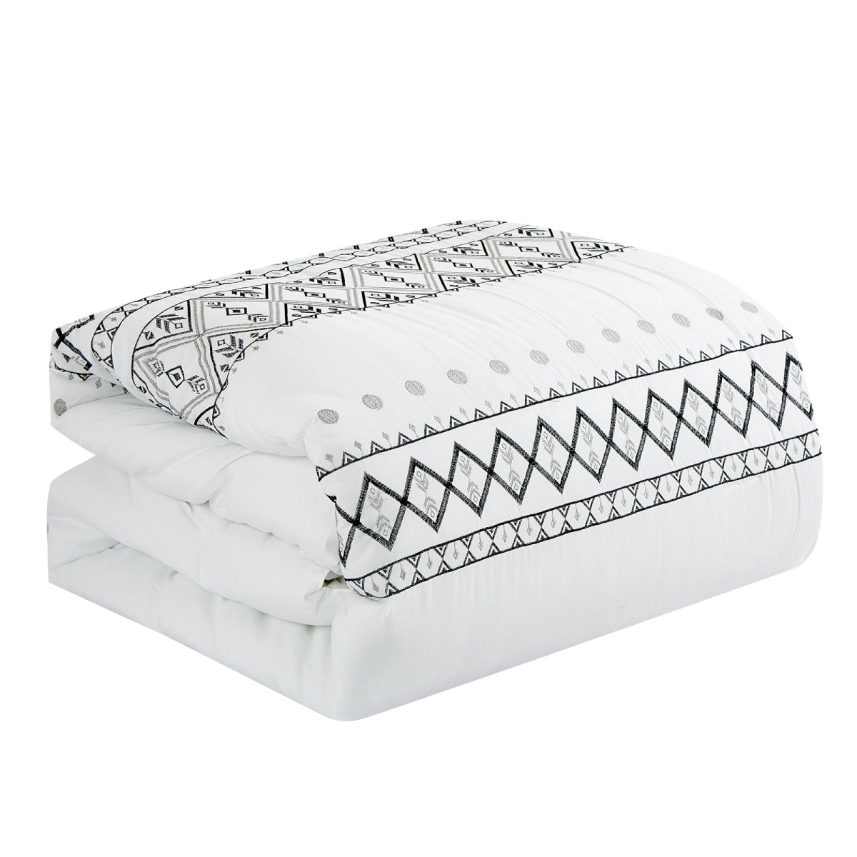 ESCA Laadan Queen Size Comforter Set (7- Pieces) - Black/White