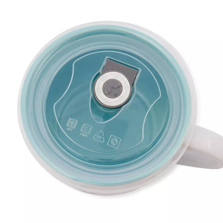 Sanrio Hello Kitty Clouds 24 oz Ceramic Soup Mug With Vented Lid - Multicolor