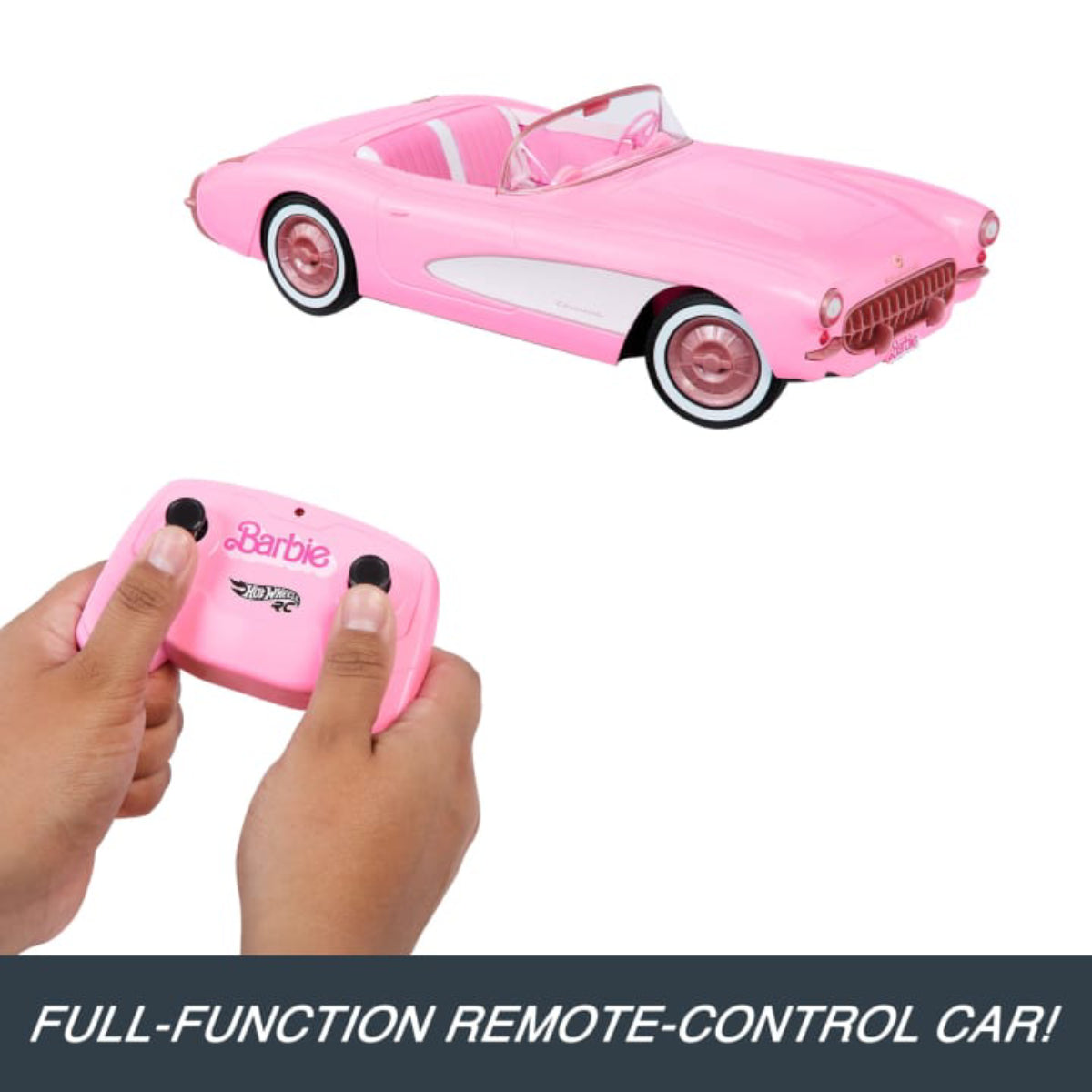 Hot Wheels Barbie The Movie Corvette with Remote Control - Pink