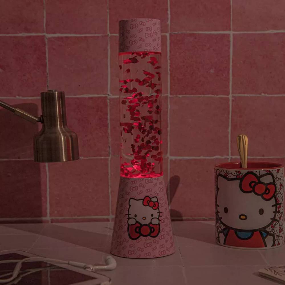 Sanrio Hello Kitty 12" Glitter Motion Mood Light - Pink