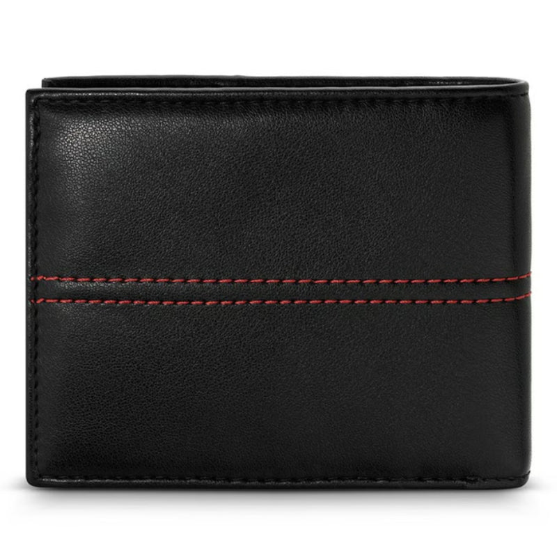Ducati Enzo Medium Two Fold Leather Wallet - Black