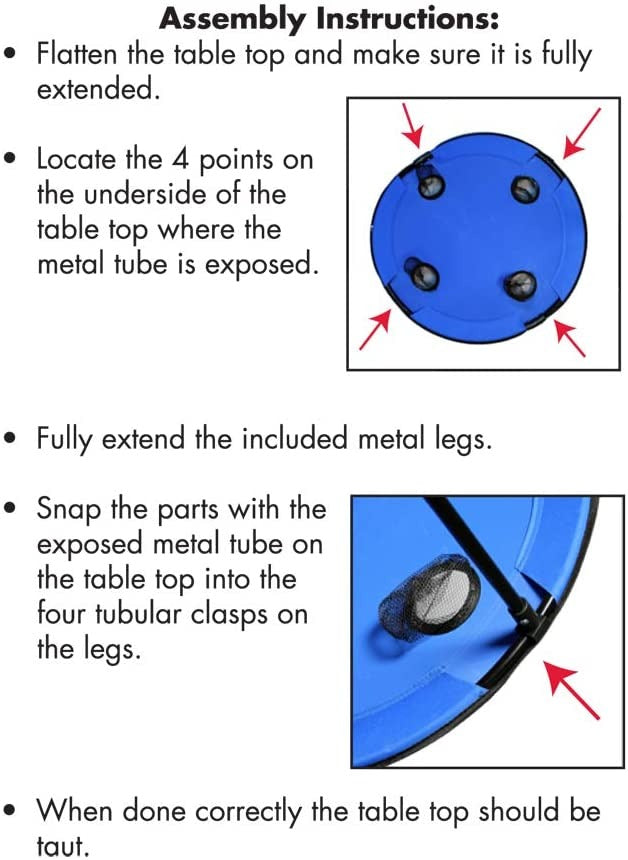 2 Tier Sports Folding Table- Blue - Curacao