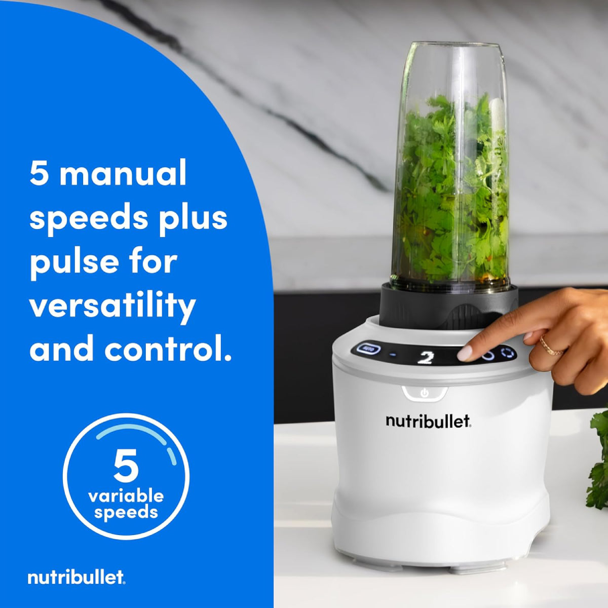 Nutribullet NBF50700AW Smart Sense Blender Set - Matte White