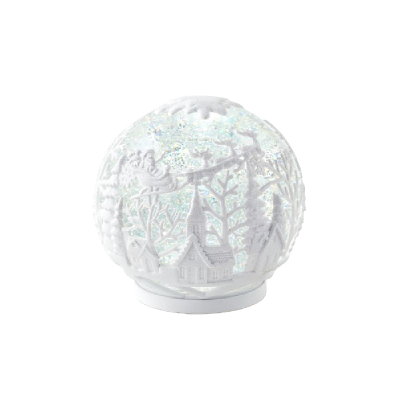 One Hundred 80 Degrees 7" Frosty Scene Ball - White