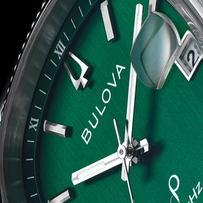 Bulova Super Seville Unisex 38mm Silver-Tone Bracelet Watch - Green Dial