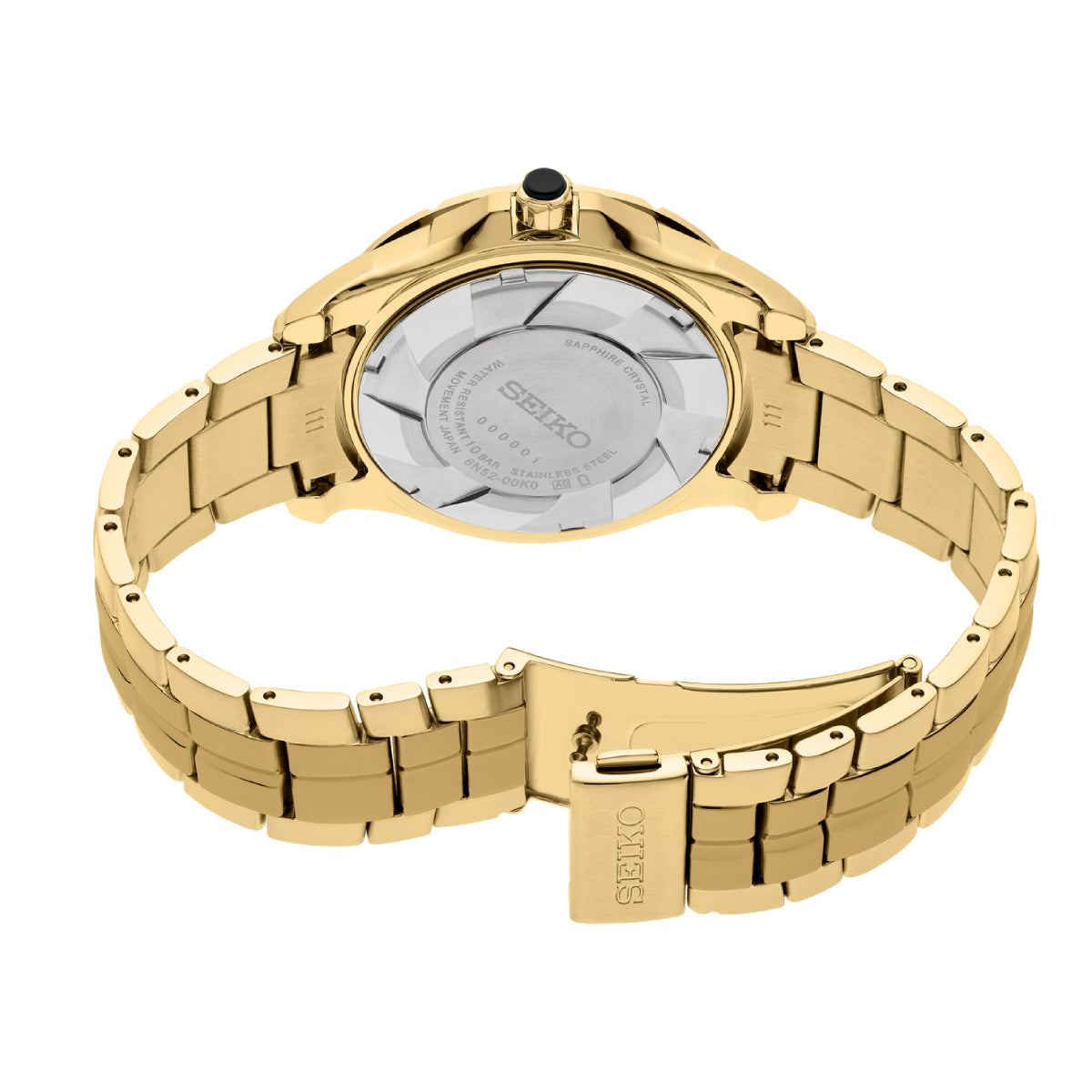 Seiko Coutura Men's 41mm Gold-Tone Bracelet Watch - Black Dial