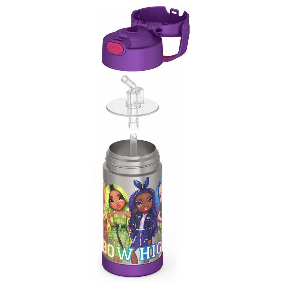 Thermos Funtainer Rainbow High 12 oz Water Bottle with Straw - Purple