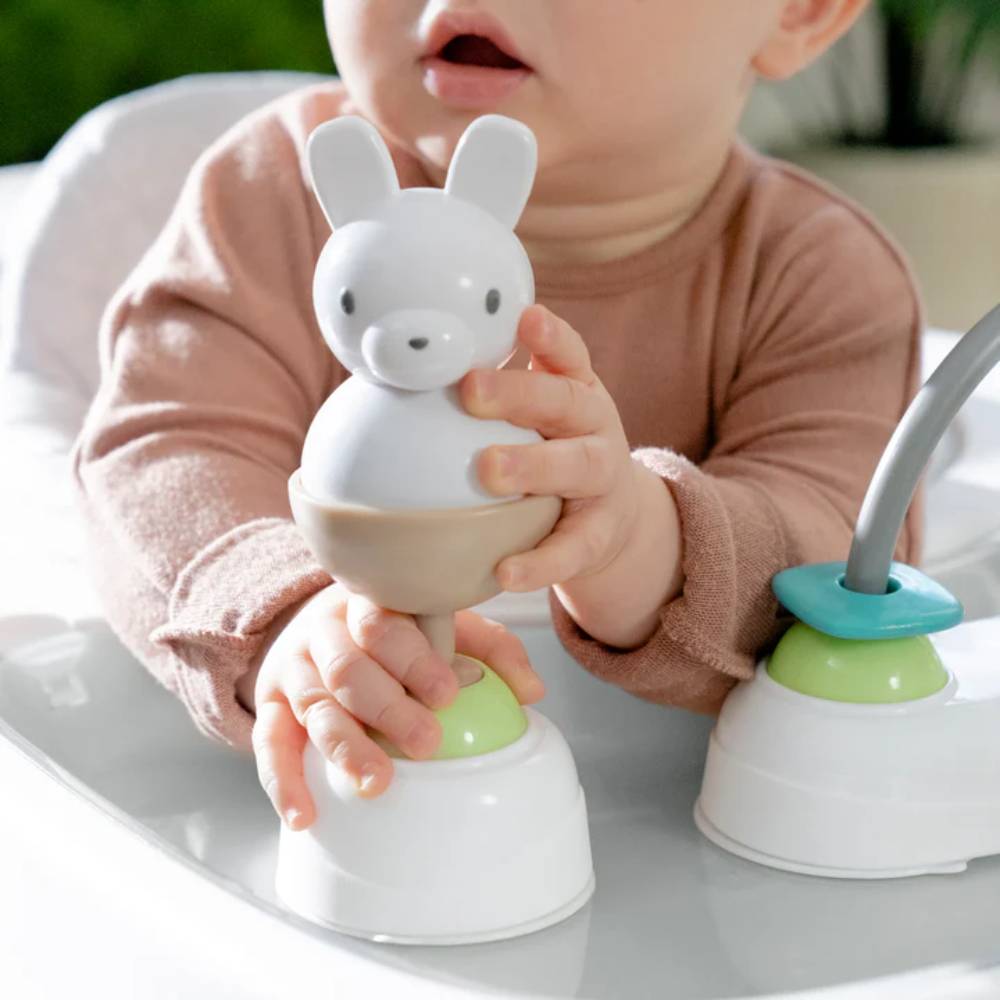 Ingenuity 3-in-1 Step & Sprout Baby Activity Walker - White