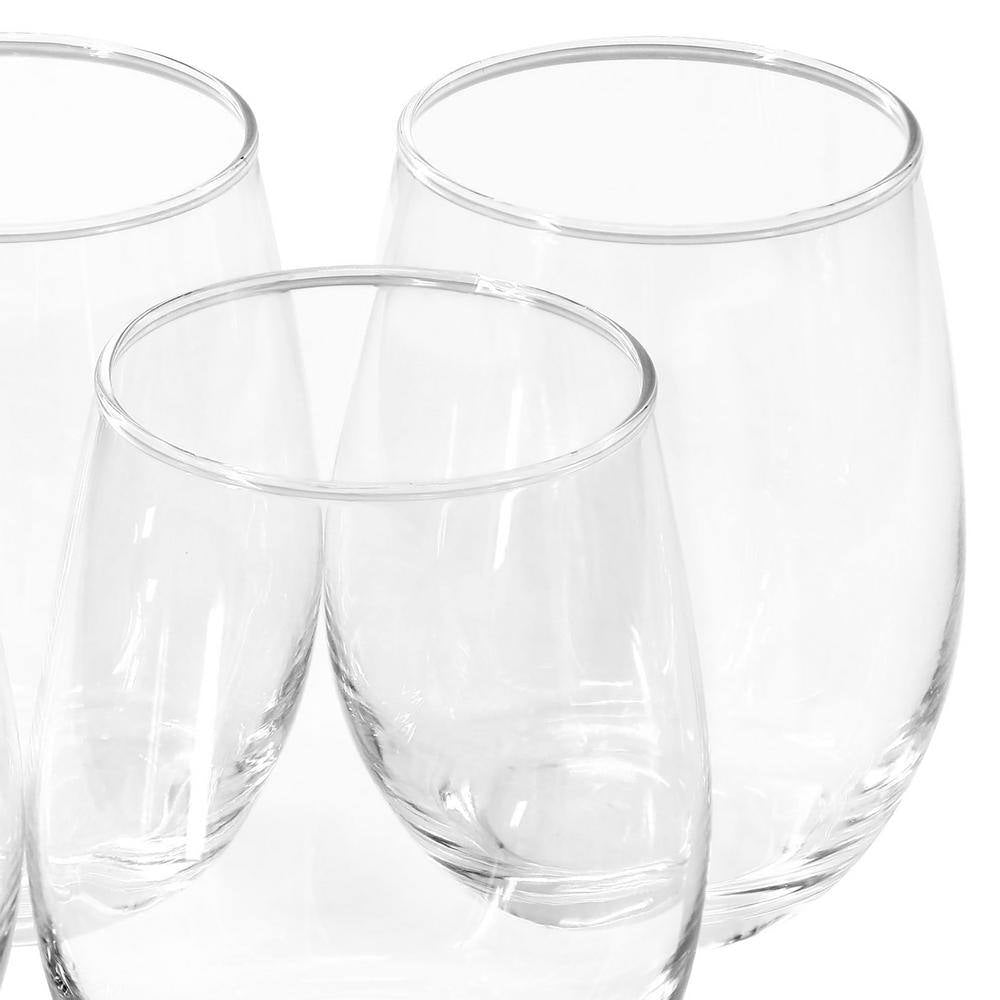 Gibson Home 140488 Belinni Classic 18 oz Stemless Wine Glass Set (4 Pieces)