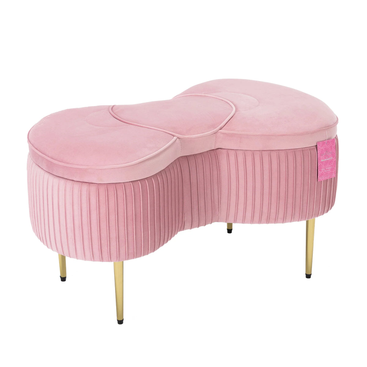 Hello Kitty Bow Storage Bench by Impressions Vanity - Pink