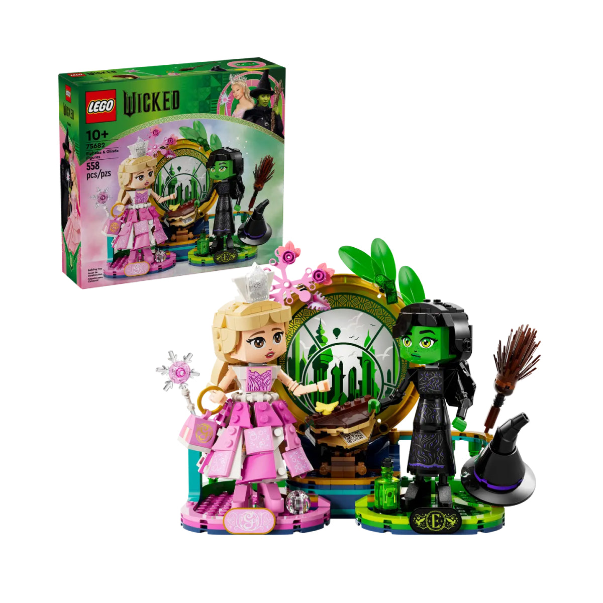 LEGO Wicked Elphaba & Glinda Figures Building Toy Set (558-Pieces)