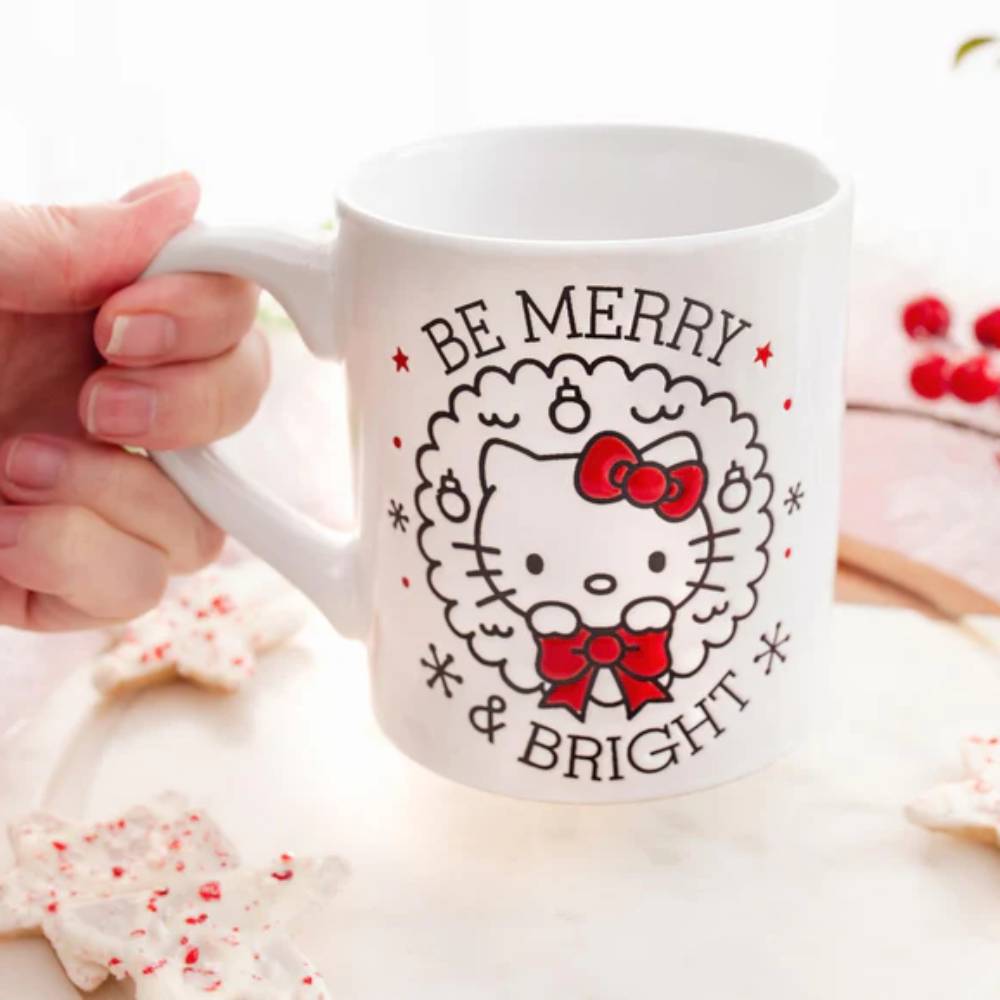 Sanrio Hello Kitty 14 oz Wax Resist Ceramic Mug - White