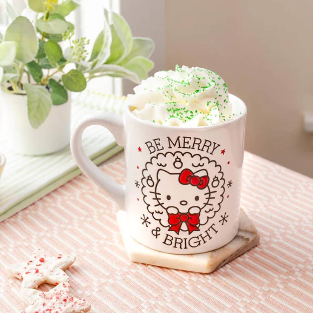 Sanrio Hello Kitty 14 oz Wax Resist Ceramic Mug - White